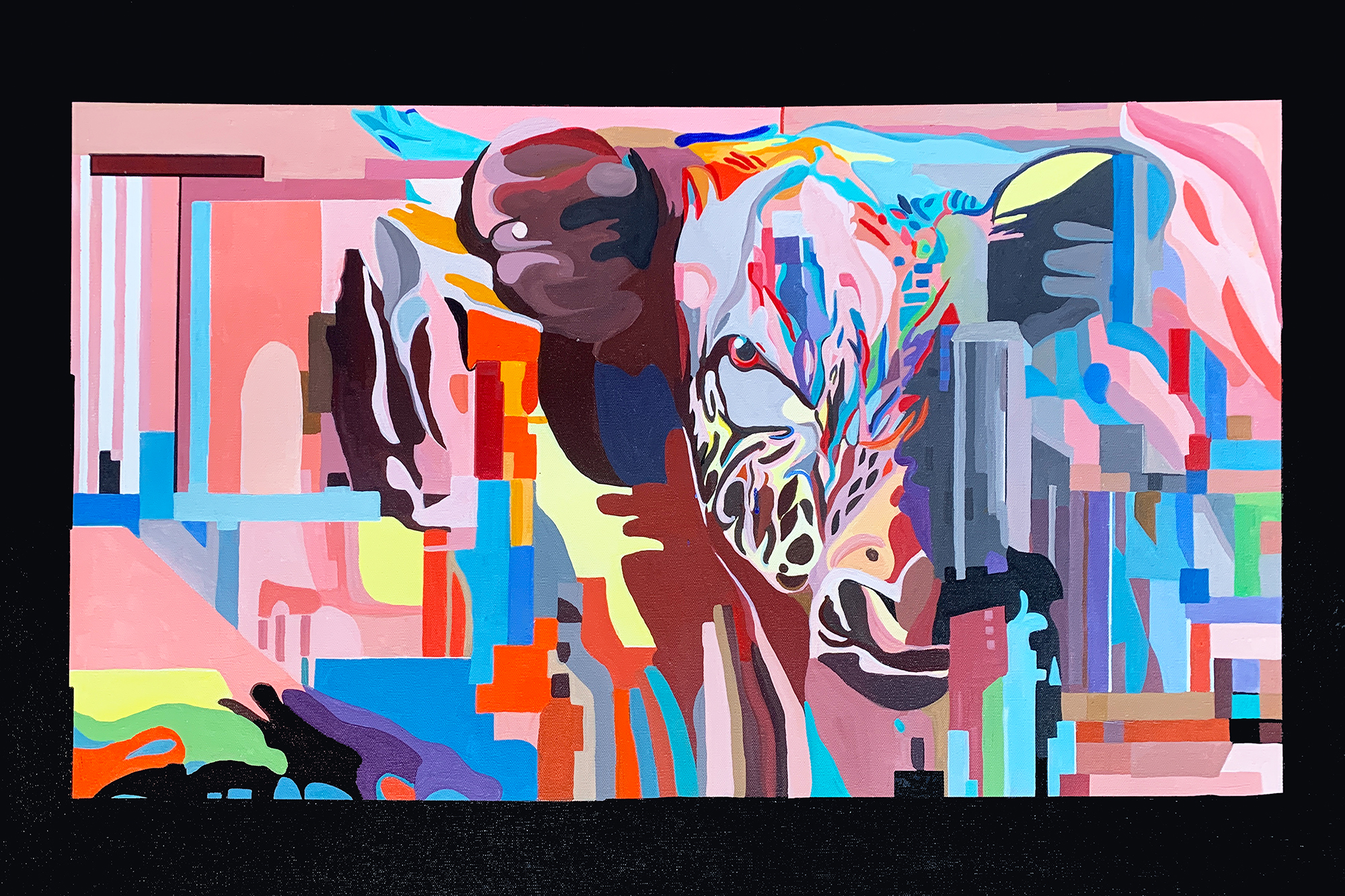 Bovine Form, acrylic on canvas